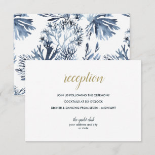 Invitación El arrecife azul   Recepción de boda náutica