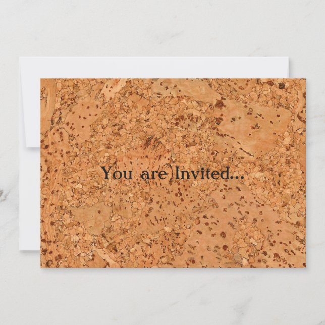 Invitación El aspecto del grano de madera de corcho de Macada (Anverso)