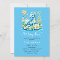El azote floral del dragón azul pronto Baby Shower