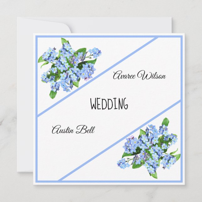 Invitación El azul elegante del olvido (Anverso)