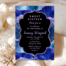 El azul oscuro y el morado del océano agato dulce 