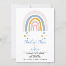 Invitación El Baby Shower arcoiris del Boho en el Naranja de 