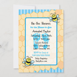 Invitación El Baby Shower de Honey Bee and Honeycomb Boy