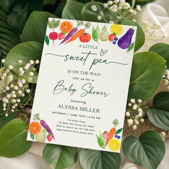 Invitación El Baby Shower de mercado de los granjeros de past (Subido por el creador)