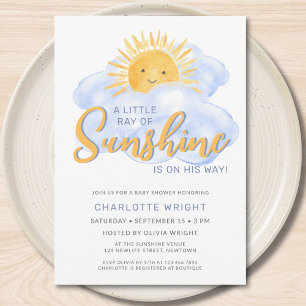 Invitación El Baby Shower de Sunshine Boy