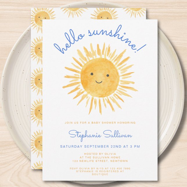 Invitación El Baby Shower de Sunshine Boy (Subido por el creador)