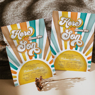 Invitación El Baby Shower de Sunshine llega al hijo