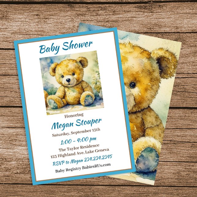 Invitación El Baby Shower de Teddy Bear (Subido por el creador)