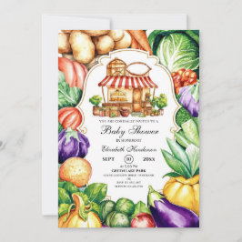 Invitación El Baby Shower del mercado de los granjeros de cos