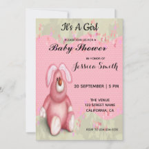 El Baby Shower del oso rosa