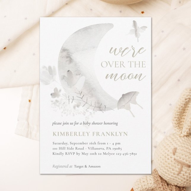 Invitación El Baby Shower neutral de género sobre el boho de  (Subido por el creador)