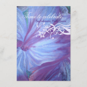 Invitación El bachelorette floral de las lilas azules