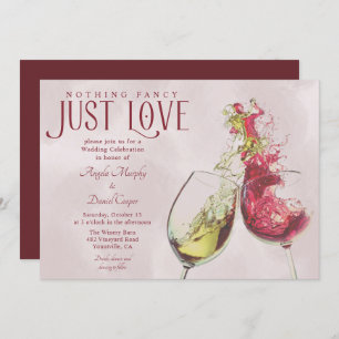 Invitación El baile de vino blanco rojo solo ama la celebraci