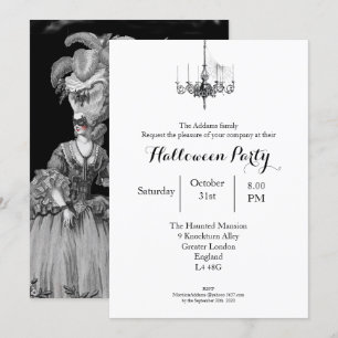 Invitación el balón de Halloween (Noir)