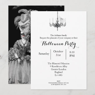 Invitación el balón de Halloween (Noir)