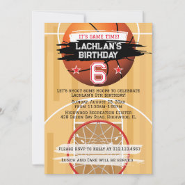 Invitación El baloncesto anima el cumpleaños de todas las est
