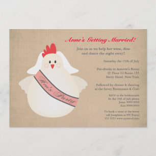 Invitación El banquete de boda de la noche de los chicas de