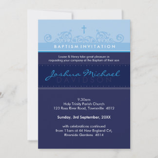 Invitación EL BAPTISMO ELEGANTE INVITA :: 5P elegante