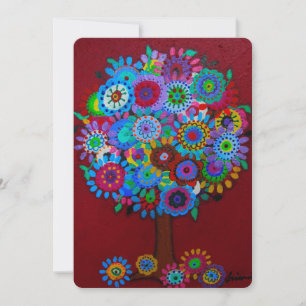 Invitación El bar del árbol de la vida murciélago Mitzvah inv