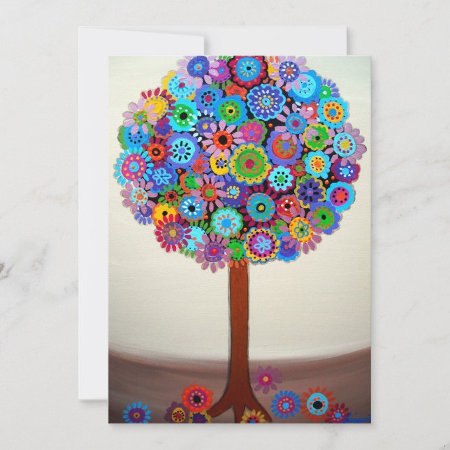 Invitación El bar del árbol de la vida murciélago Mitzvah inv (Anverso)