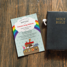 Invitación El bautismo arcoiris en el Arco de Noé