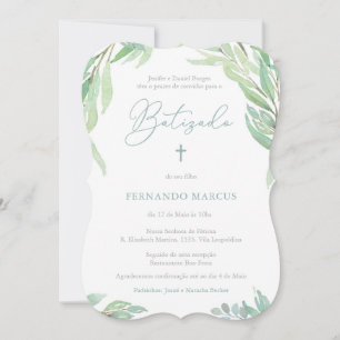 Invitación El bautismo de verdor Fiesta para los niños en por