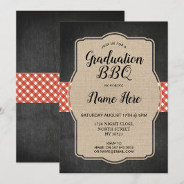 Invitación El Bbq de la fiesta de graduación invita a la