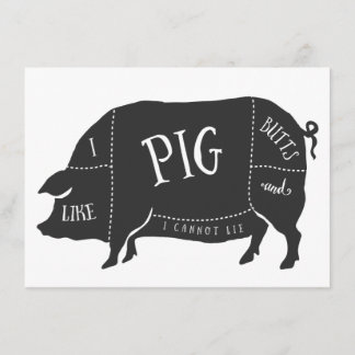 Invitación El Bbq I tiene gusto de extremos del cerdo y no