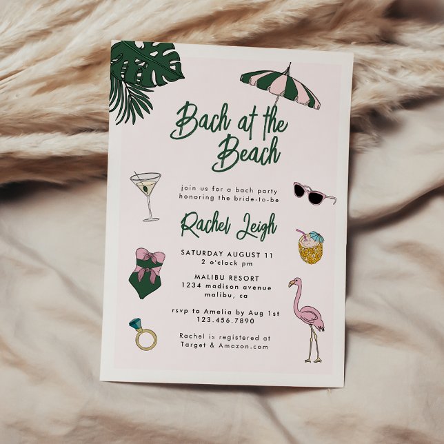 Invitación El Beach Retro Resort Bachelorette (Subido por el creador)