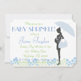 Invitación El bebé azul de la silueta asperja