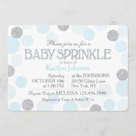Invitación El bebé azul de los puntos de la dispersión del