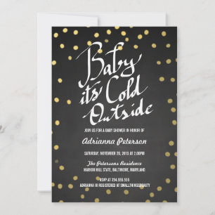 Invitación El bebé de cartón está frío fuera de Baby Shower
