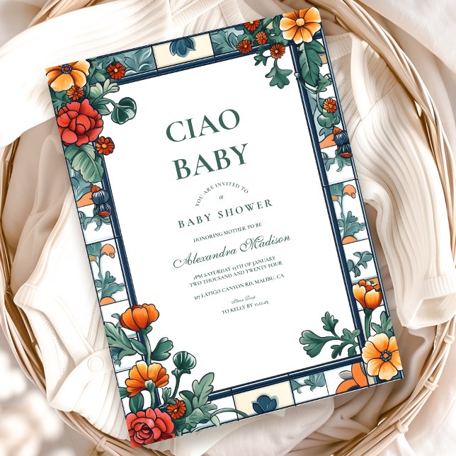 Invitación El bebé de Ciao Italia inspiró a Baby Shower (Subido por el creador)
