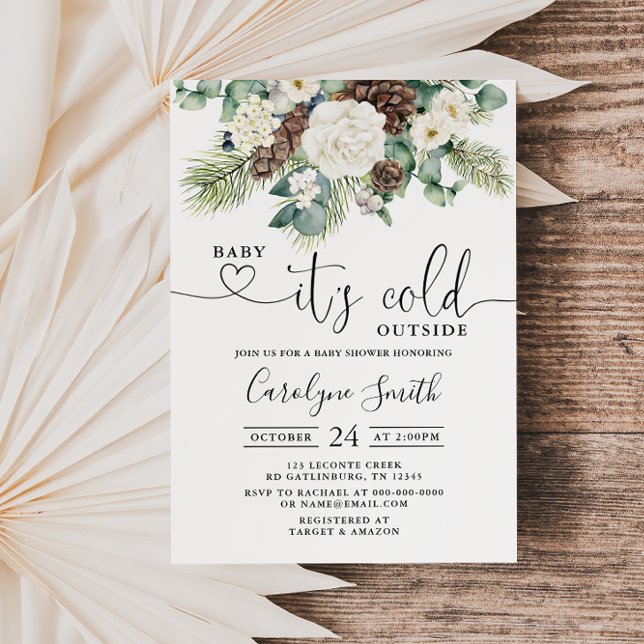 Invitación El bebé de invierno es frío fuera de Baby Shower (Subido por el creador)
