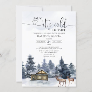 Invitación El bebé de invierno es frío fuera de Baby Shower
