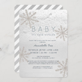 Invitación El bebé de Snowflake es el Baby Shower en frío