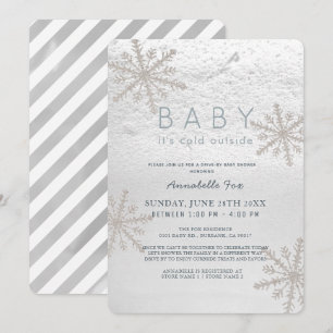 Invitación El bebé de Snowflake es el Baby Shower en frío