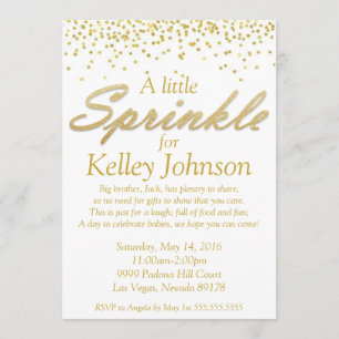 Invitación El bebé del oro asperja la ducha invita