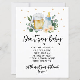 Invitación El bebé está cultivando la vegetación, no digas ju