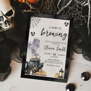 Invitación El bebé está preparando Baby Shower de Witch Cauld