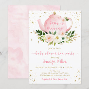 Invitación El bebé está preparando Baby Shower Fiesta de té d