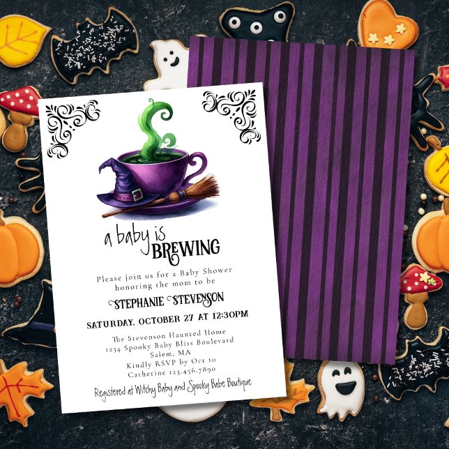 Invitación El Bebé Está Preparando Café de Bruja para la Fies (Subido por el creador)