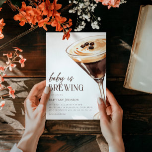 Invitación El bebé está preparando Espresso Martini Baby Show