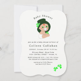 Invitación El bebé irlandés Leprechaun Lucky Shamrock Baby Sh