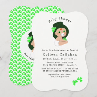 Invitación El bebé irlandés Leprechaun Lucky Shamrock Baby Sh