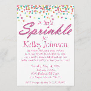 Invitación El bebé rosado asperja la ducha invita