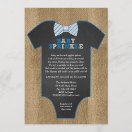 Invitación El bebé rústico del muchacho de la camisa de la