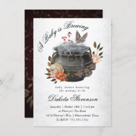 Invitación El bebé se está preparando | Fun Halloween Style B