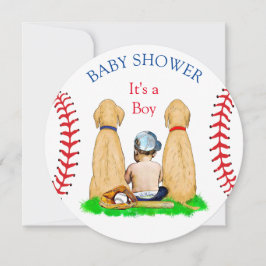 Invitación El béisbol de niños con el tema Baby Shower 2 Labs