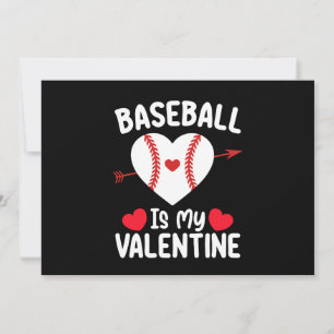 Invitación El béisbol es mi deporte de San Valentín